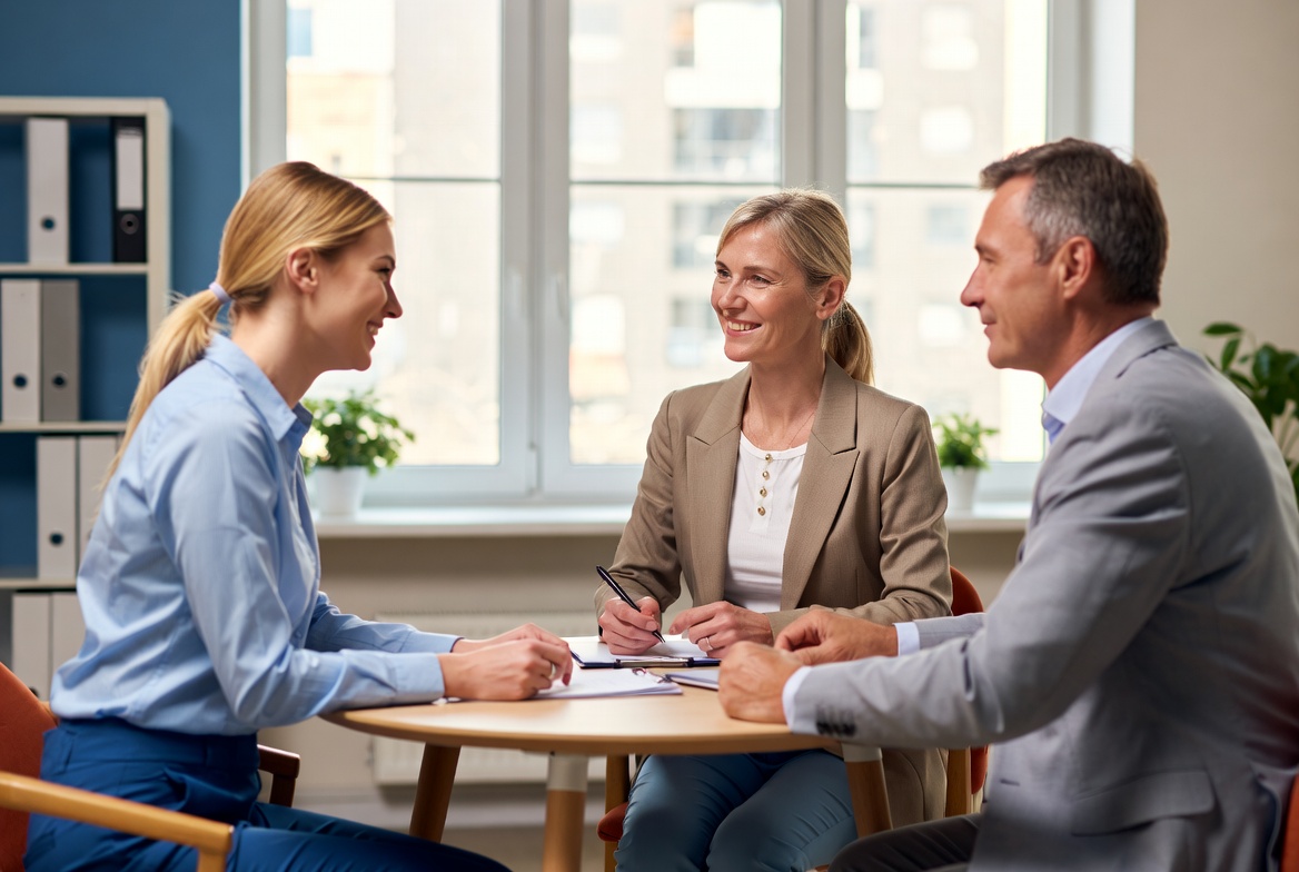 An agent helping a client compare Medicare plans